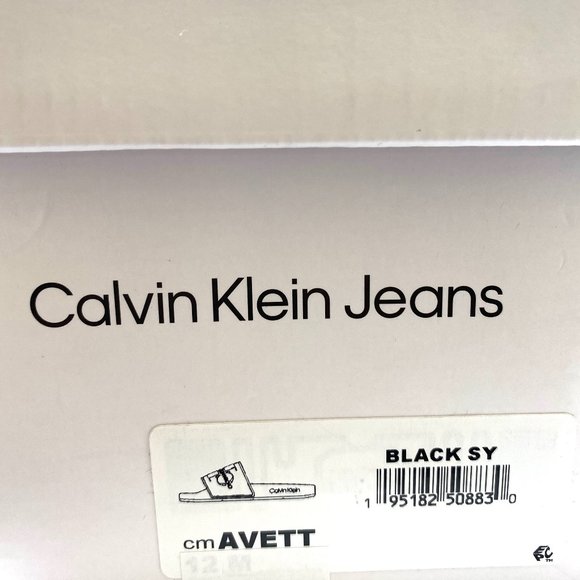 💖MEGA SALE💖 Calvin Klein Mavett Monogram Slide Sandal Black Men's Size - Picture 11 of 12